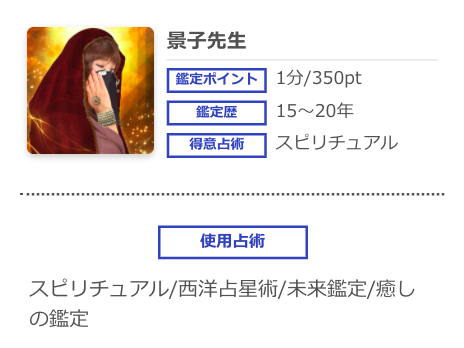 電話占いシエロ 景子