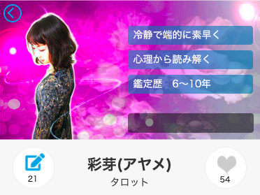 電話占いアトランティス 彩芽